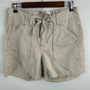 Lee Beige Twill Utility Drawstring Waist‎ Shorts Casual Everyday